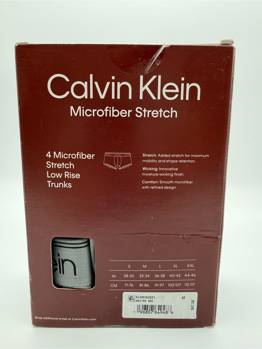 Calvin Klein Men’s Low Rise Trunk 3+1 Pack - Black, Red, Gray - Picture 3 of 7